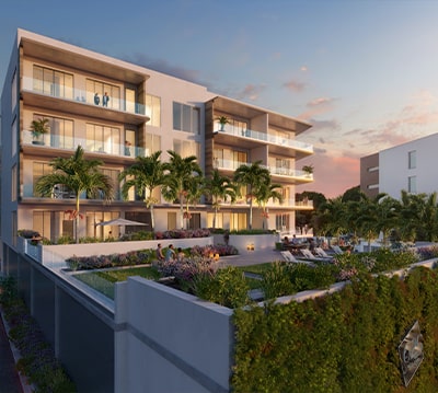Exterior of the Palm - a new Sarasota Condominium