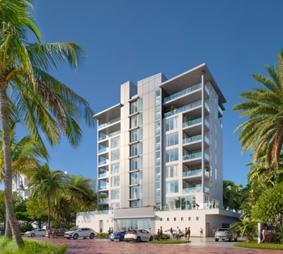 Exterior of the Point - a new Sarasota Condominium