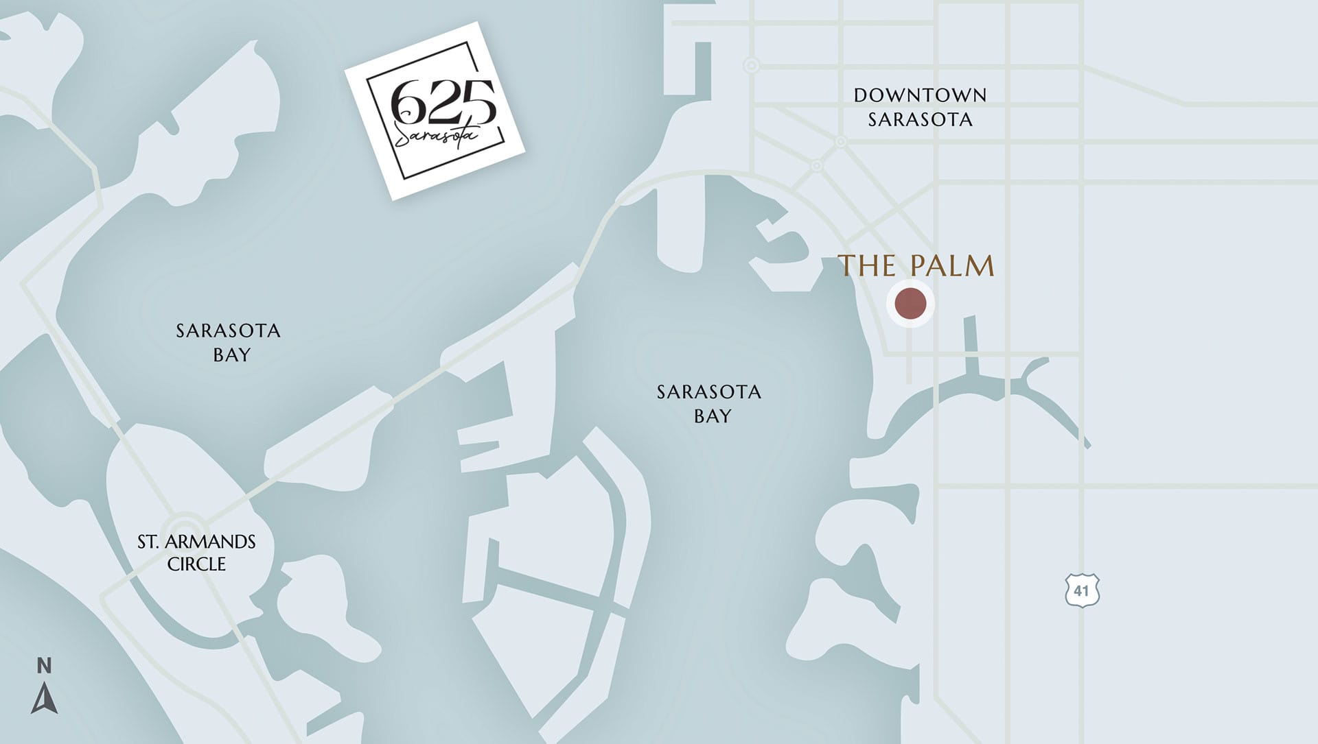 The Palm 625 Sarasota Location Map