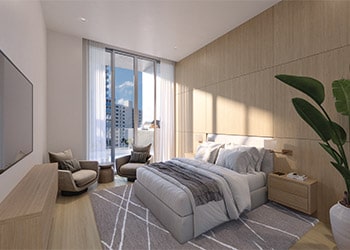 The Palm 625 Sarasota Bedroom Interior Rendering 