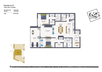 The Palm 625 Sarasota Residence B Floor Plan 