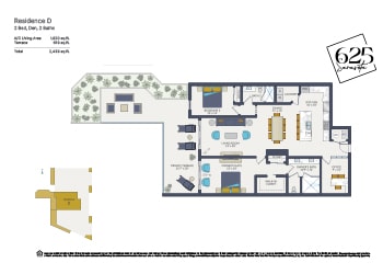 The Palm 625 Sarasota Residence D floor plan 