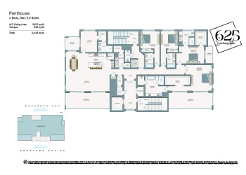 The Point 625 Sarasota Penthouse Floor plan 