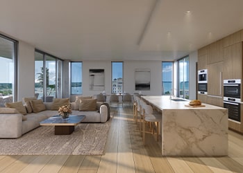 The Point 625 Sarasota Interior Living Space Rendering 