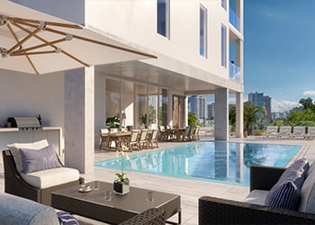 The Point 625 Sarasota Pool Rendering 