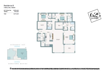 The Point 625 Sarasota Residence B Floor plan 